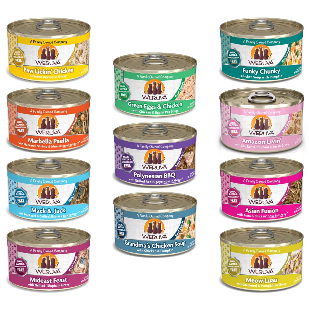 Weruva Classic variety pack of grain-free wet cat food
